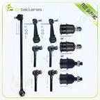 11x Ball Joint Idler Arm Tie Rod End Kit for Dodge B1500 B2500 B3500 (1995–1998)