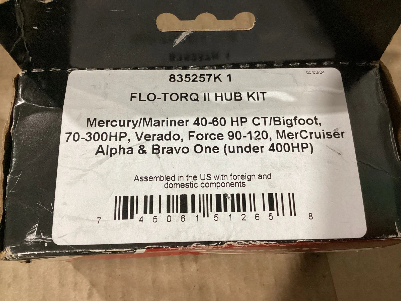 Flo-Torq II Hub Kit 835257K-1 for Mercury (Open Box)