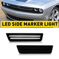 2X Smoke White LED Side Marker Parking Light for Dodge Challenger (2008–2014)