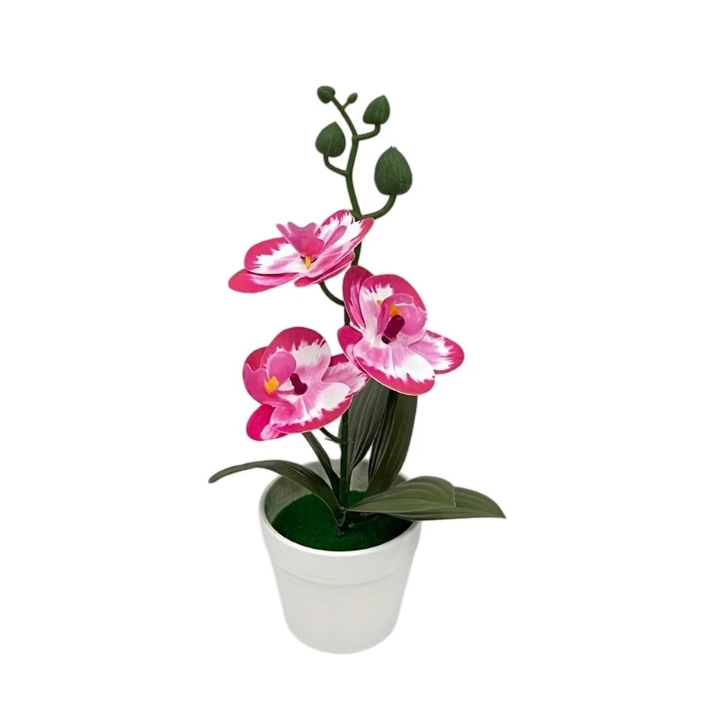 2X Phalaenopsis Orchid Bonsai Artificial Plant for Living Room Decor