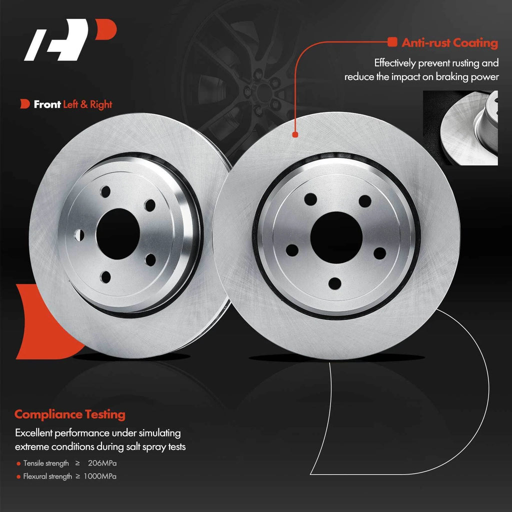 Rear Disc Brake Rotors & Ceramic Pads for Jeep Grand Cherokee (2018–2020)