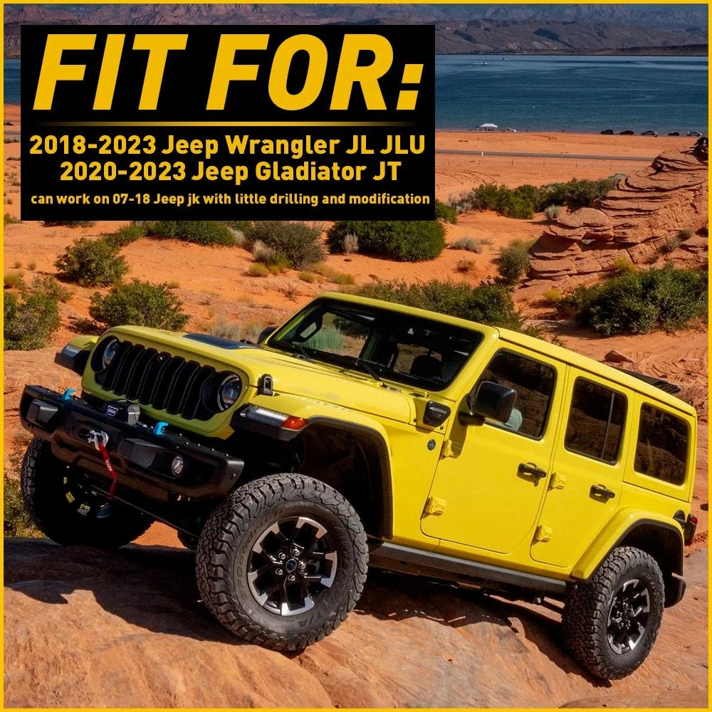 Hood Latch Lock Catch Kit for Jeep Wrangler JL JLU Gladiator JT (2018–2023)