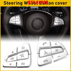 Steering Wheel Button Silver Trim for Mercedes Benz A B C Class GLC CLA (2012–2020)