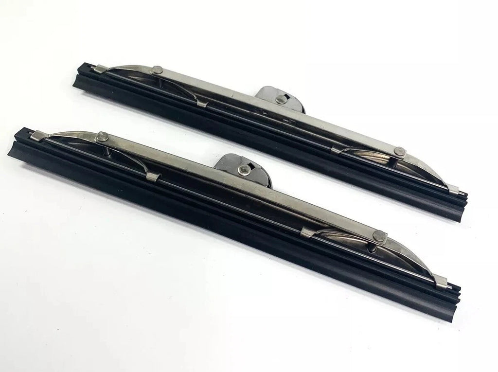Front Windshield Wiper Blades 6in Polished Stainless Steel for Pair (Ford)