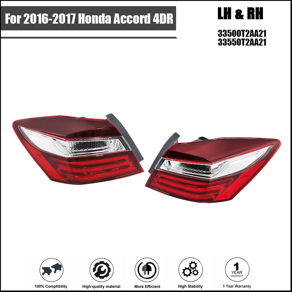 Tail Light Assembly for Honda Accord (2016–2017) Left & Right Side