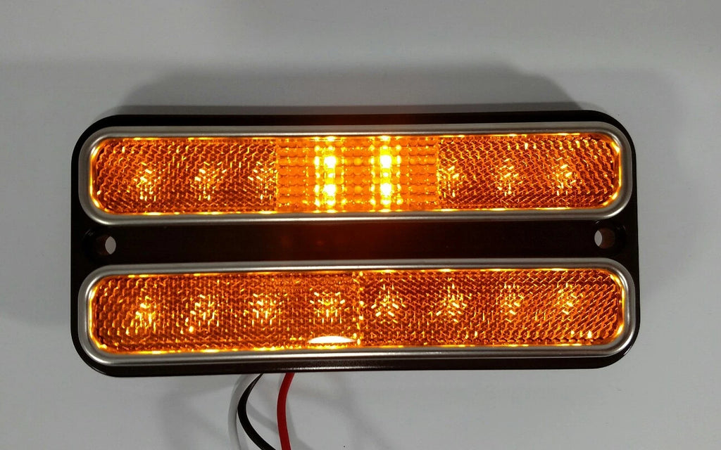 Amber LED Side Marker Lights Pair with Flasher for Chevy Truck (2009–2014)