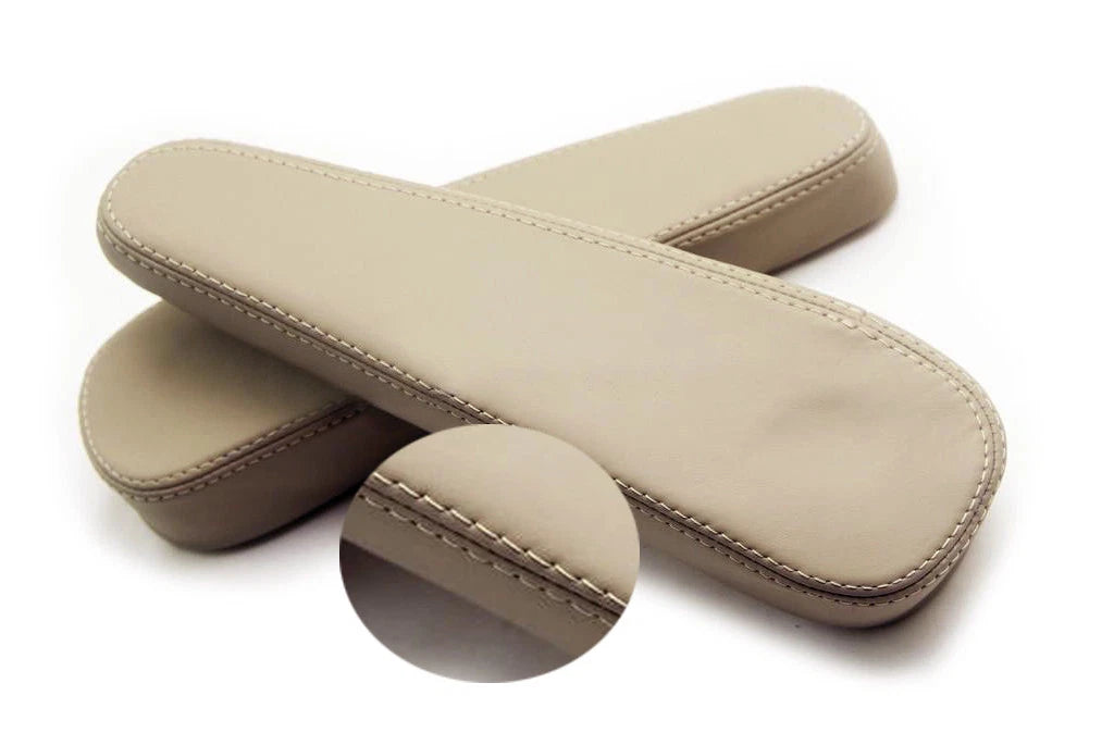 Front Seat Armrest Cover for Toyota Sequoia (2001–2007) Beige Leather Synthetic