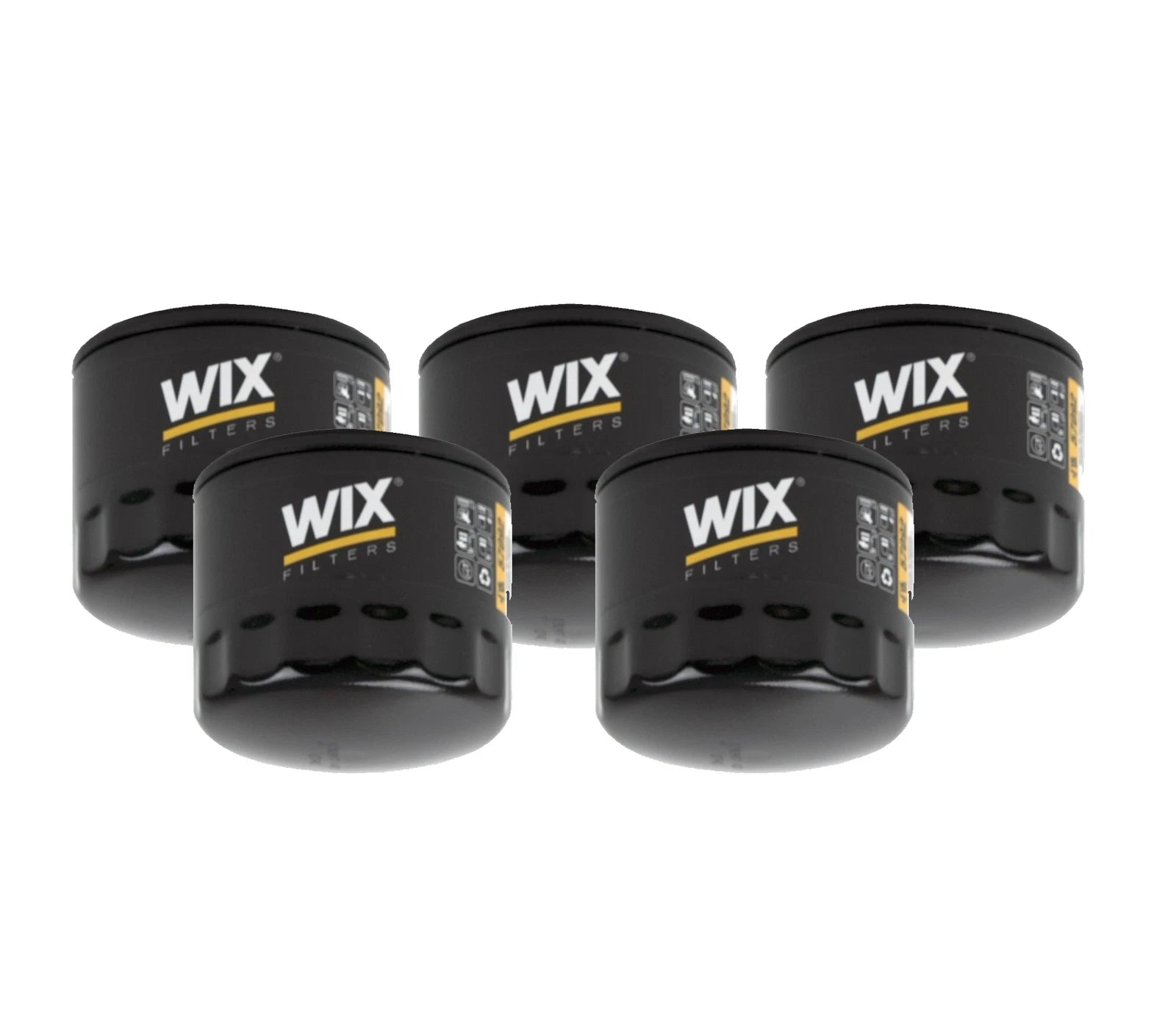Set of 5 Engine Oil Filters for Chrysler Dodge Mitsubishi (GAS)