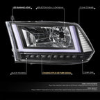 U-LED DRL Sequential Turn Signal Headlights for RAM 1500 (2009–2024)