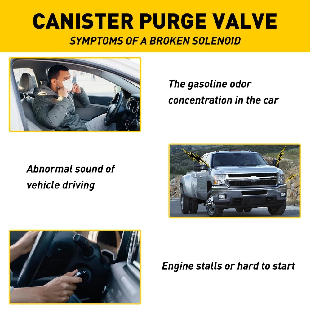Emission Vapor Canister Purge Solenoid Valve for Cadillac Chevrolet Buick GMC
