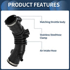 Intake Hose Tube with Clamps for Toyota Solara (2004–2008) Black