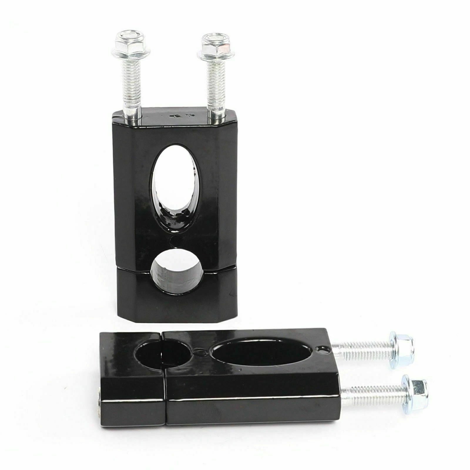 Set of 2 Black Handlebar Mount Clamps Risers 7/8" for Honda XR50 CRF50 (2000–2023)