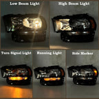 Chrome Headlight for Ram 2500 3500 (2019–2024) Left Driver Side