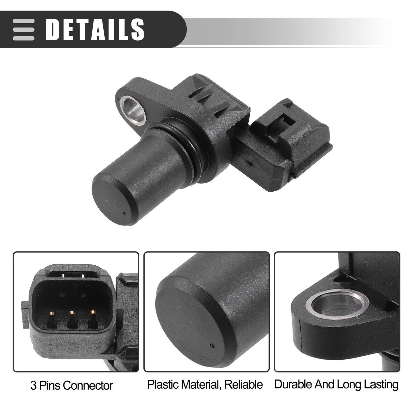 Camshaft Position Sensor for Mitsubishi Eclipse (1996–2005) MD327107 Black