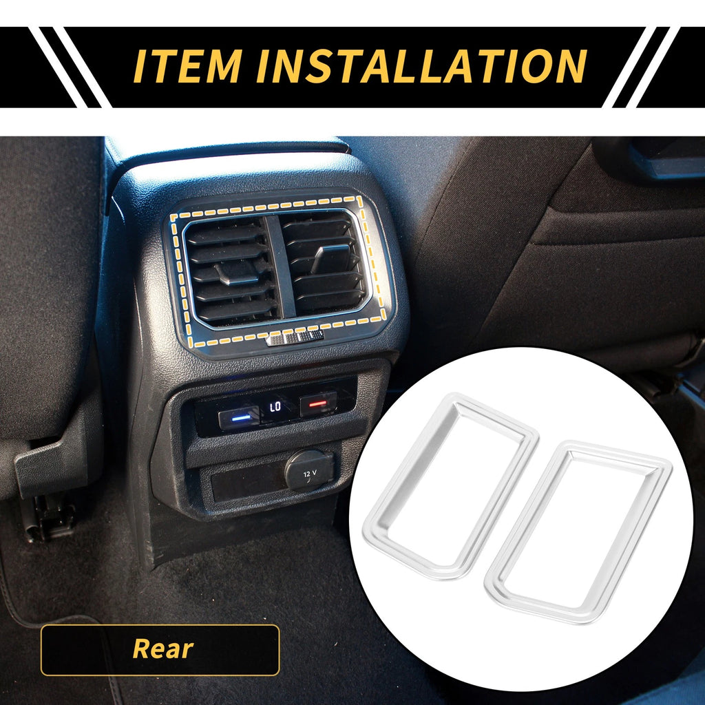2X Rear A/C Air Outlet Vent Cover Trims for Toyota Tundra (2022–2024)
