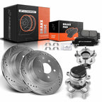 Rear Drilled Brake Rotor & Pad Set for Nissan Rogue (2014–2019)