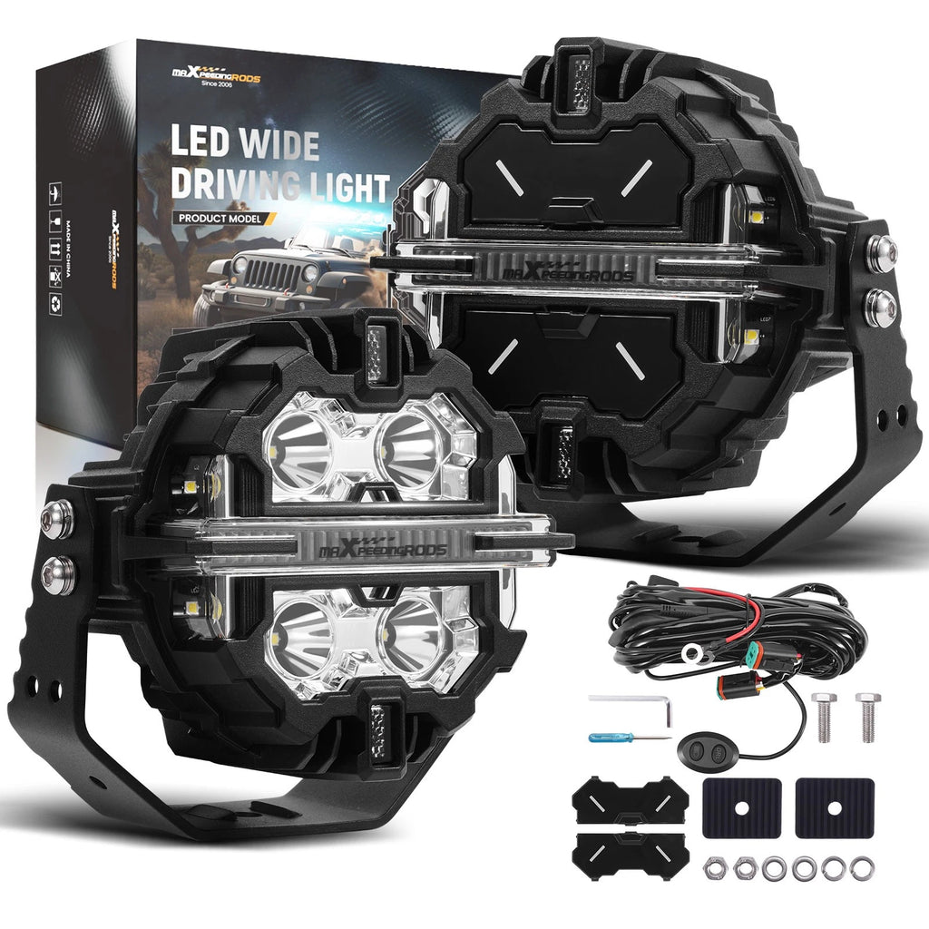 LED Pod Lights for Off Road Driving (5 Inch, 6000K, 178W)