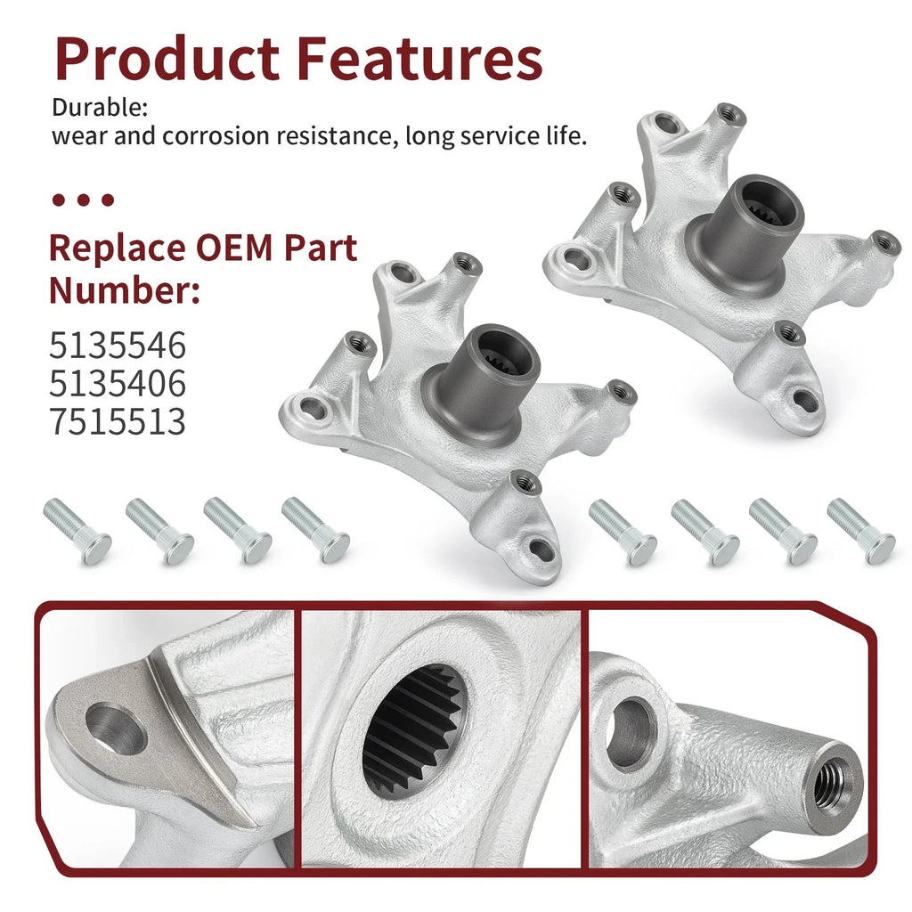 2 x Rear Wheel Hubs for Polaris Sportsman 300 (2008–2010)
