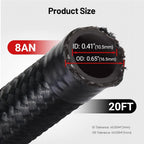 AN Nylon Braided Fuel Line Hose Fitting Kit for Universal (2010-2020)