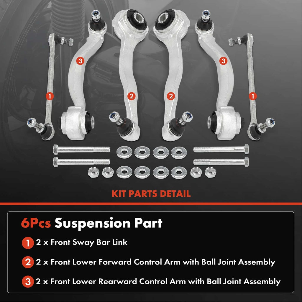 6X Front Control Arm Sway Bar Ball Joint for Benz C-Class (2010-2016)