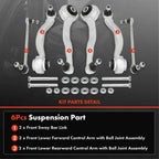 6X Front Control Arm Sway Bar Ball Joint for Benz C-Class (2010-2016)