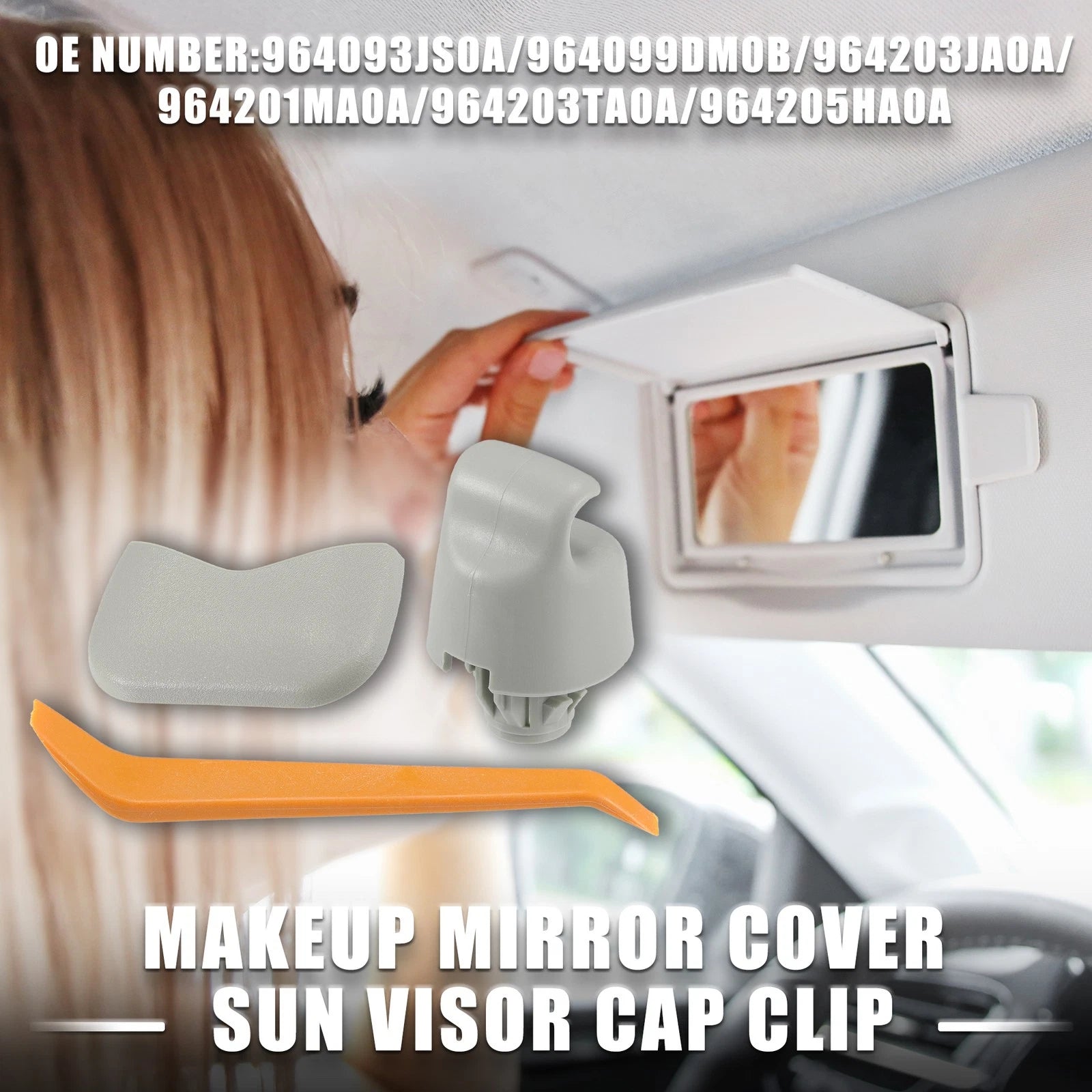 Makeup Mirror Cover Sun Visor Cap Clip for Nissan Gary (1 Set) No.964099DM0B