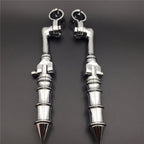 Chrome Custom Bamboo Foot Peg for Honda Yamaha Suzuki (1.5" Engine Guard)