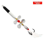 Mine Shaped Dual Rotating Vane Lure Set of 3 for Freshwater Fishing