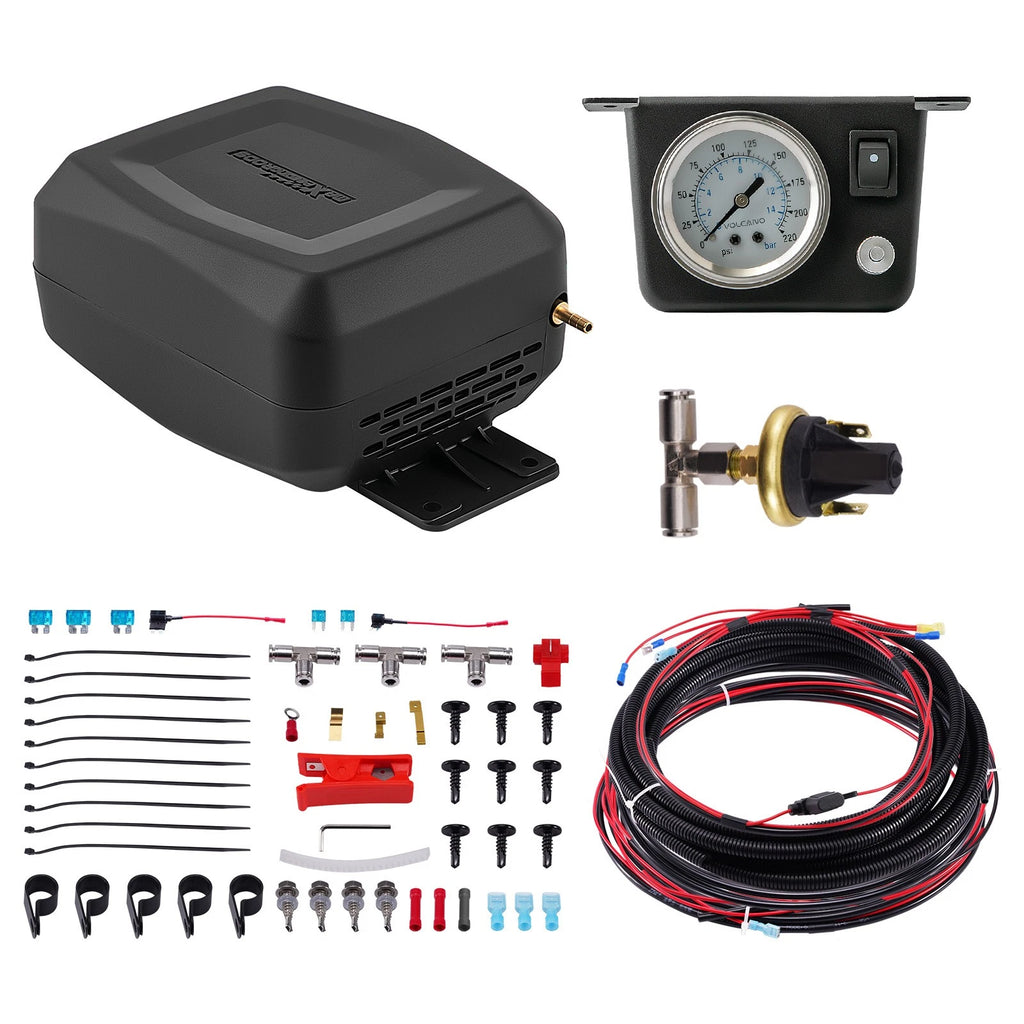 Air Spring Bags + Air Controller Kit & Sensor for Chevy Dodge Ford GMC