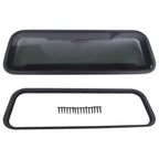 Tinted RV Window & Net Screen with Trim Ring for 2" Thick Wall (Fits 33.5"W x 10.5"H)