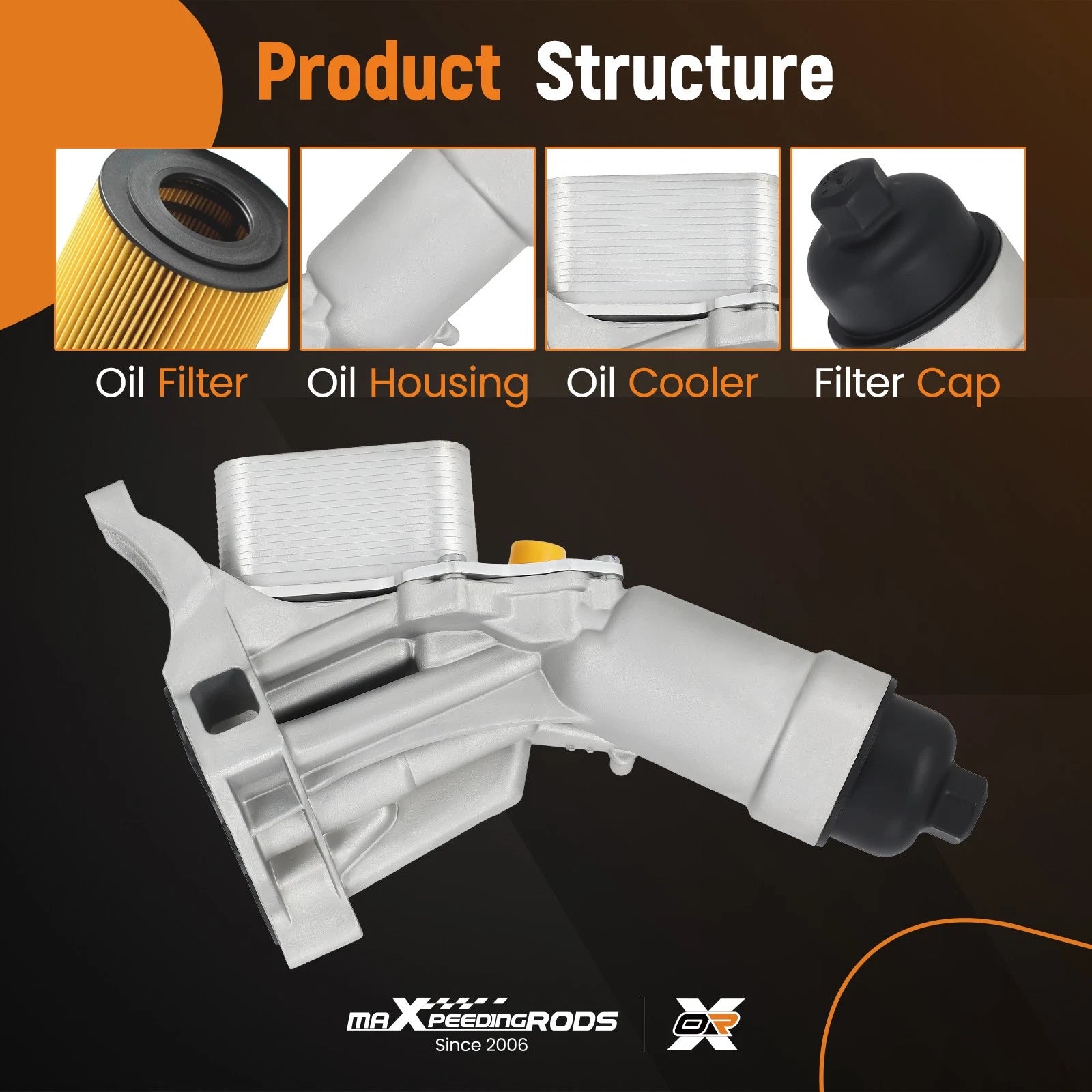 Aluminum Oil Cooler Filter Housing for BMW X3 X4 xDrive30i (2017–2018)