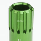 Set of 4 Open-End Aluminum Green Lug Nuts + Adapter M12x1.5 (Fits )