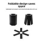 Pot Pad for Kitchen Table (19cm, Heat Resistant, Non-Slip, Black)