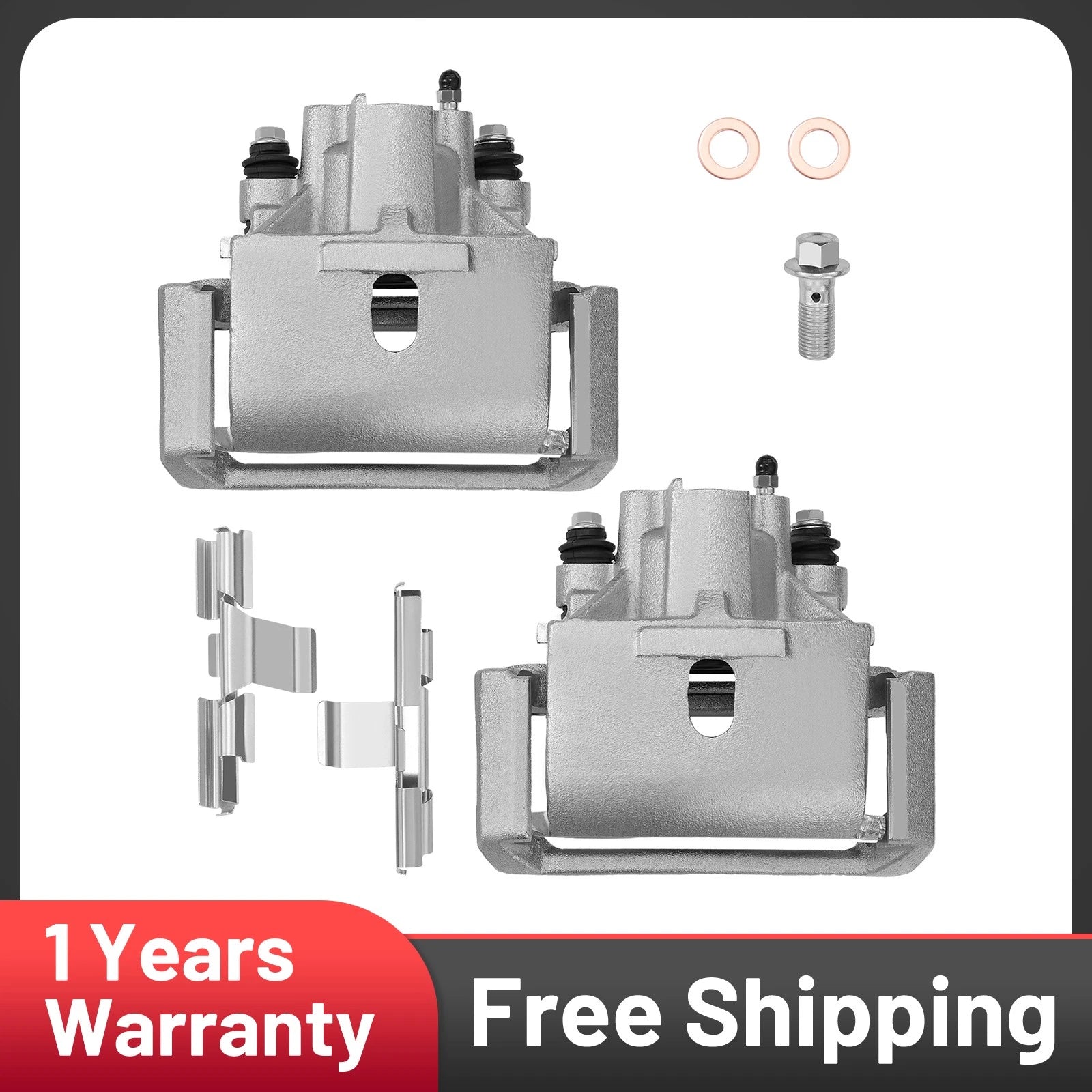 Rear Brake Calipers with Bracket for Dodge Ram 1500 (2002–2003)