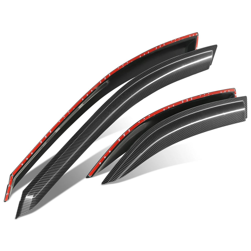 Set of 4 Window Visors Rain Guard for Toyota Camry (2002–2006) - Glossy Black 3M Adhesive