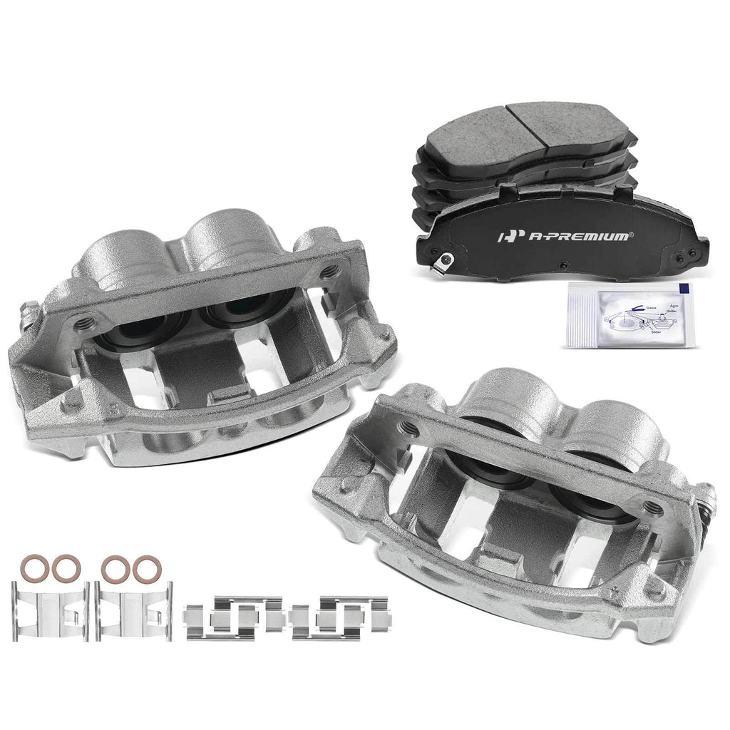 Set of 6 Front Brake Calipers & Ceramic Pads for Ford F-150 (1997–2003)