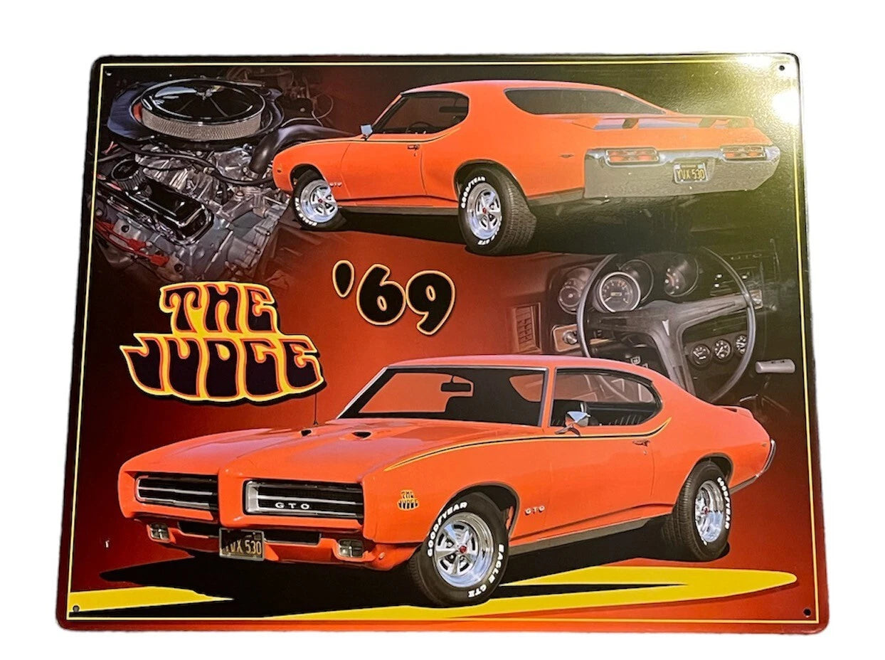 Metal Wall Decor for Pontiac GTO "The Judge" (1969) 12x15