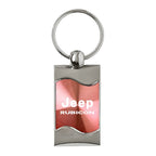 Pink Rectangular Wave Keychain - Officially Licensed for Jeep Rubicon