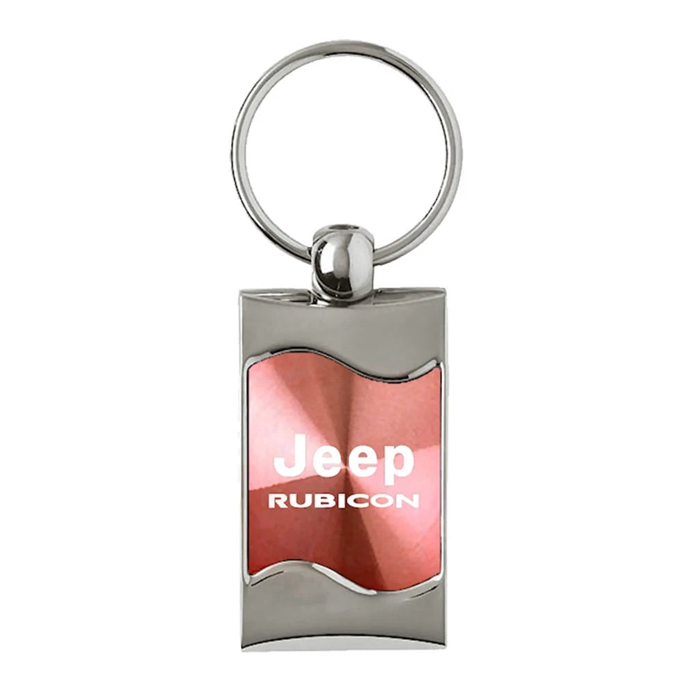 Pink Rectangular Wave Keychain - Officially Licensed for Jeep Rubicon