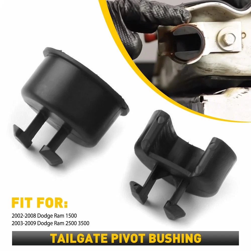 Set of 2 Tailgate Pivot Bushings for Dodge Ram 1500 2500 3500 (2002–2009)