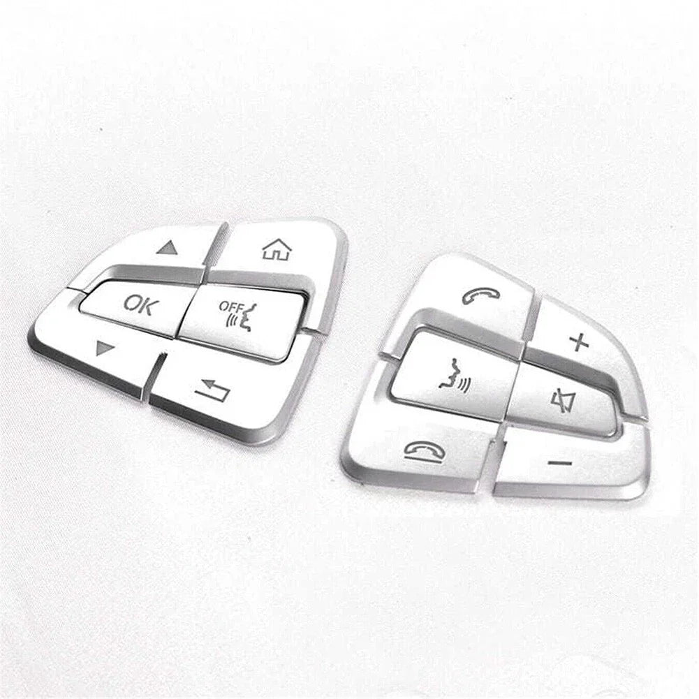 Chrome Steering Wheel Button Cover Trim for Mercedes-Benz C-Class (2015���2021)
