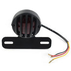 Grill Side Mount Tail Light License Plate Bracket for Cafe Racer Bobber Black