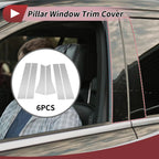 Set of 6 Door Pillar Window Trim for Ford Escape (2013–2019) Silver Tone