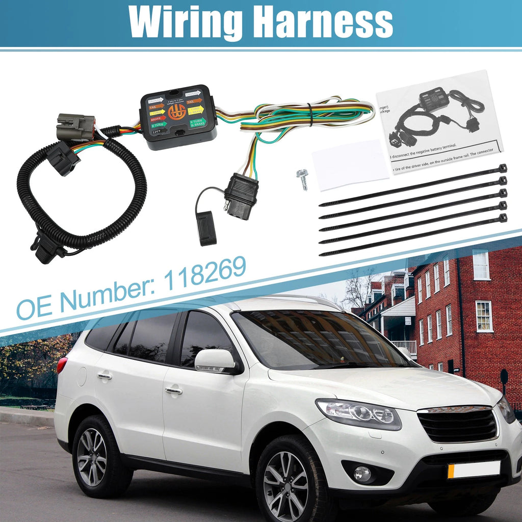 Set of 4 118269 Vehicle Side 4-Pin Trailer Wiring Harness for Kia Sorento (2011–2020)