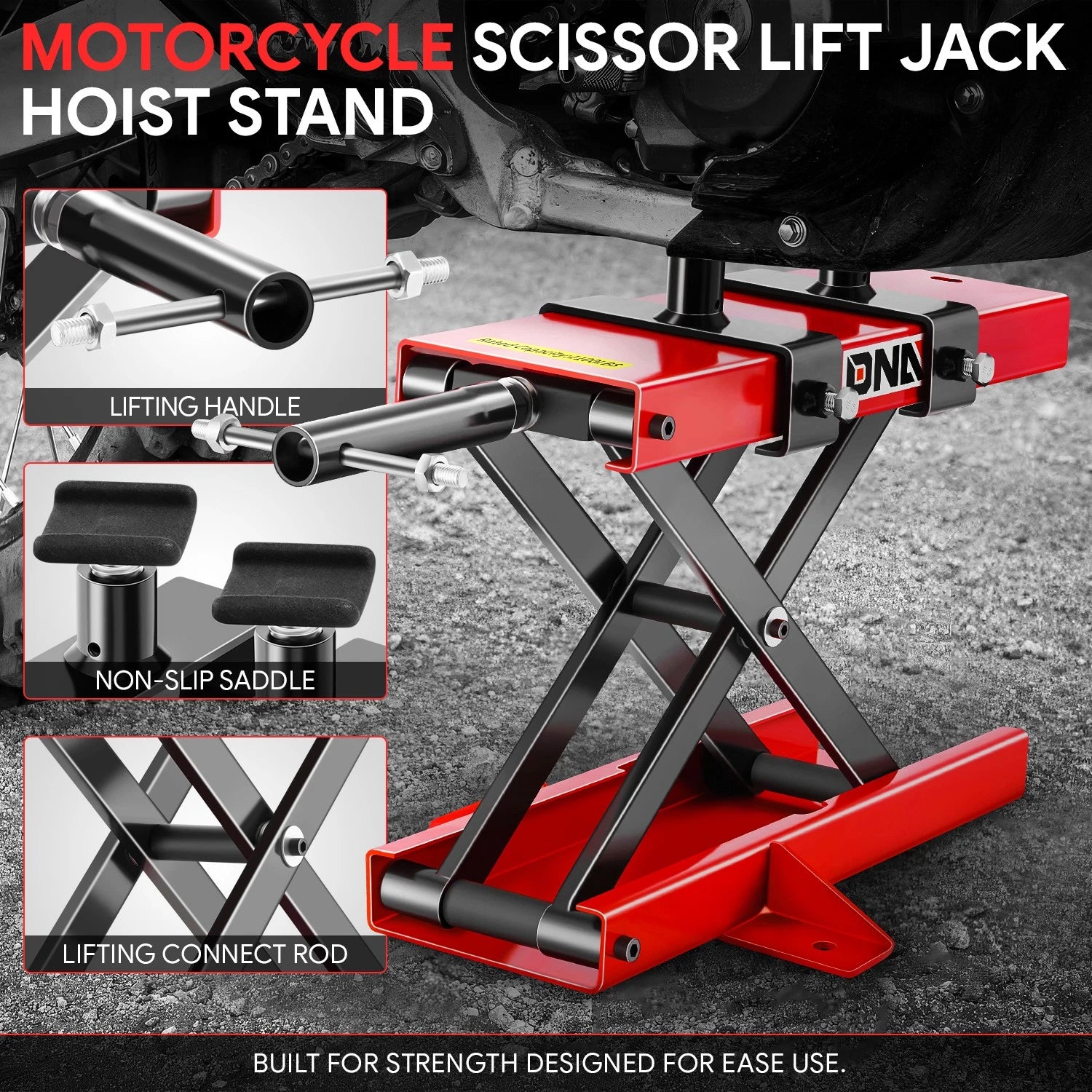 Scissor Lift Jack Hoist Stand for ATV UTV Motorcycle (1100lbs Capacity)