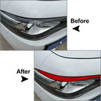Red Headlight Eyebrow Eyelids Cover Trim for Alfa Romeo Giulia (2015-2024)