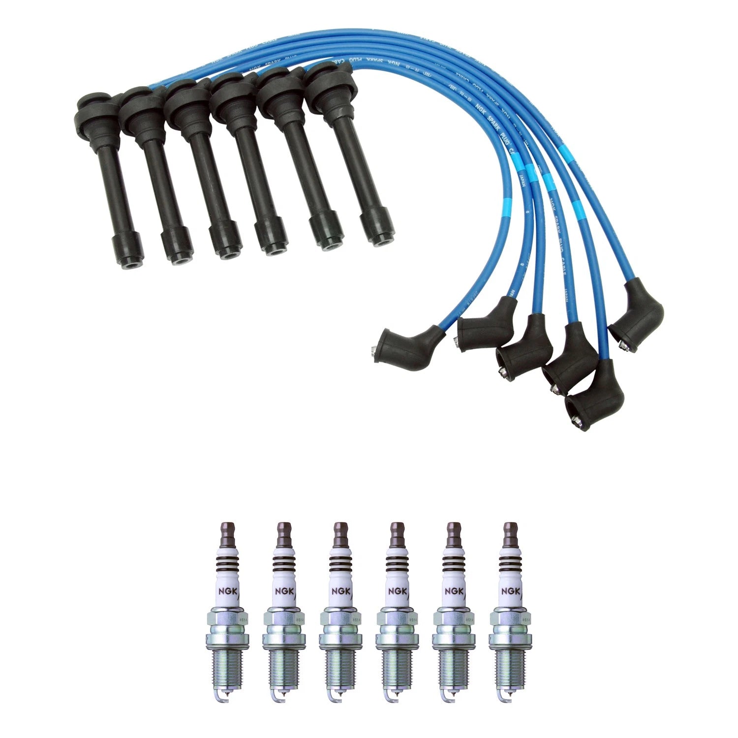 NGK 7mm Wire Set 6 Iridium Spark Plugs for Eclipse Sebring (1995–2005)
