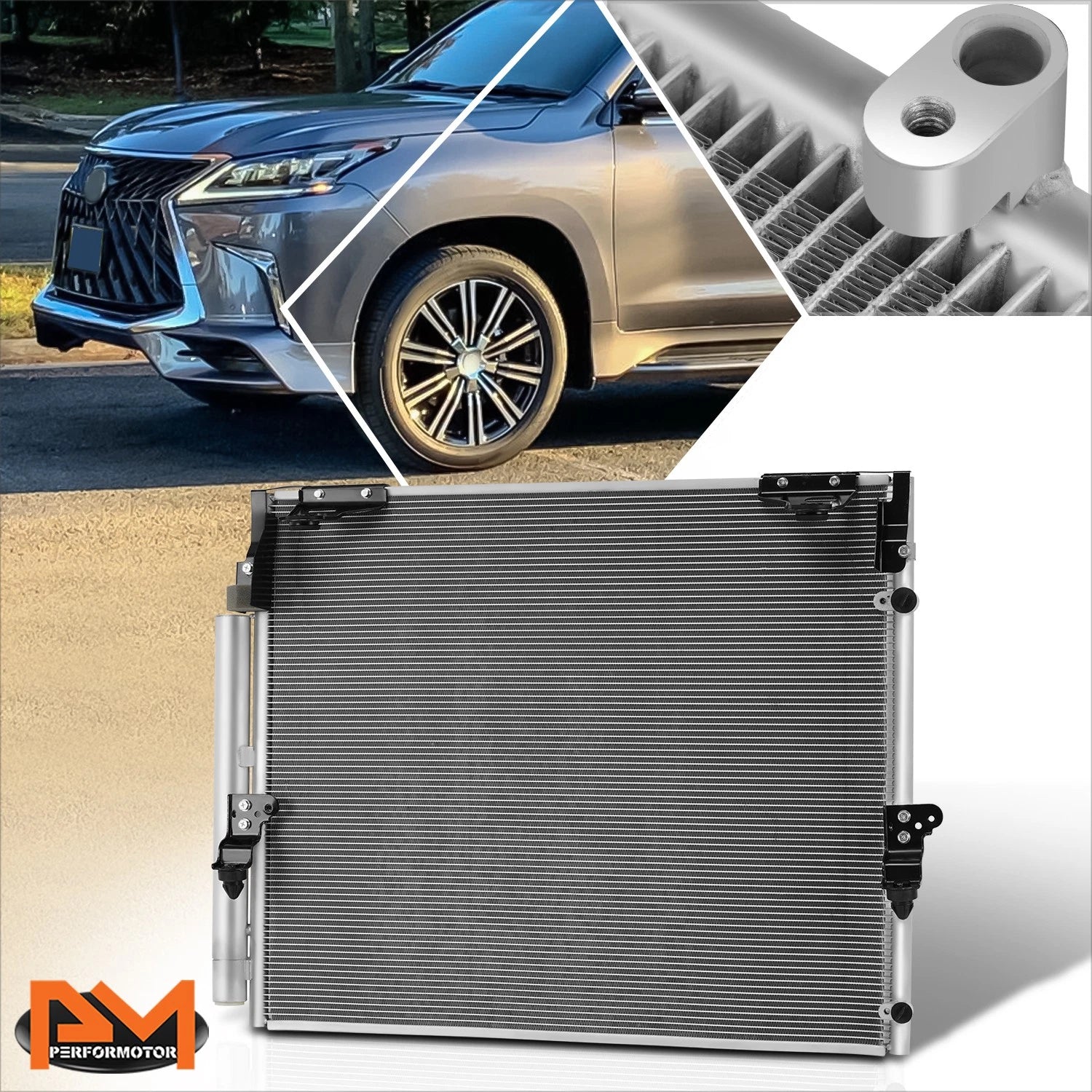 A/C Condenser for Lexus LX570 Toyota Land Cruiser (2008–2021) OE Aluminum Core