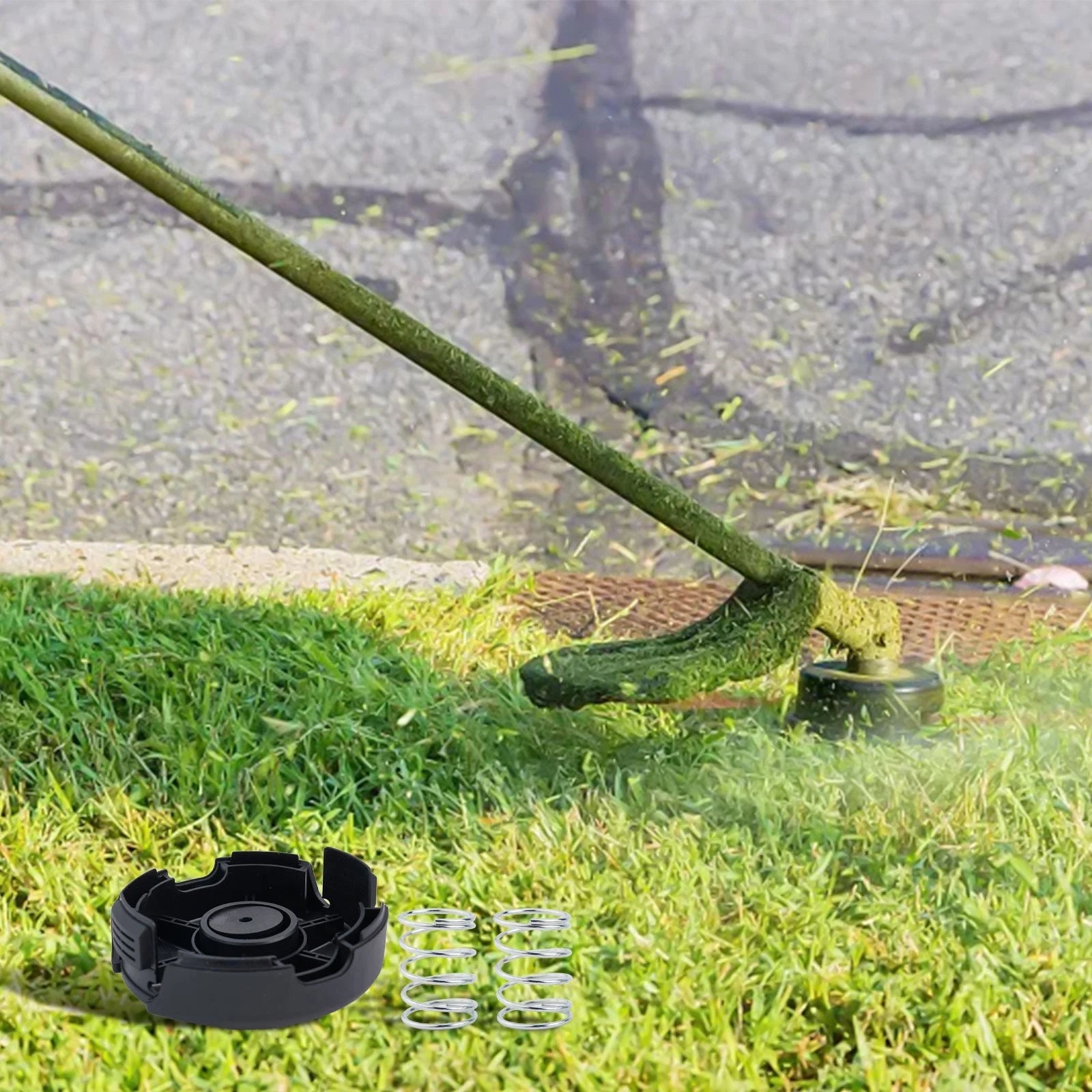 Replacement Trimmer Head Cap Cover Kit with Springs & Spacer for
