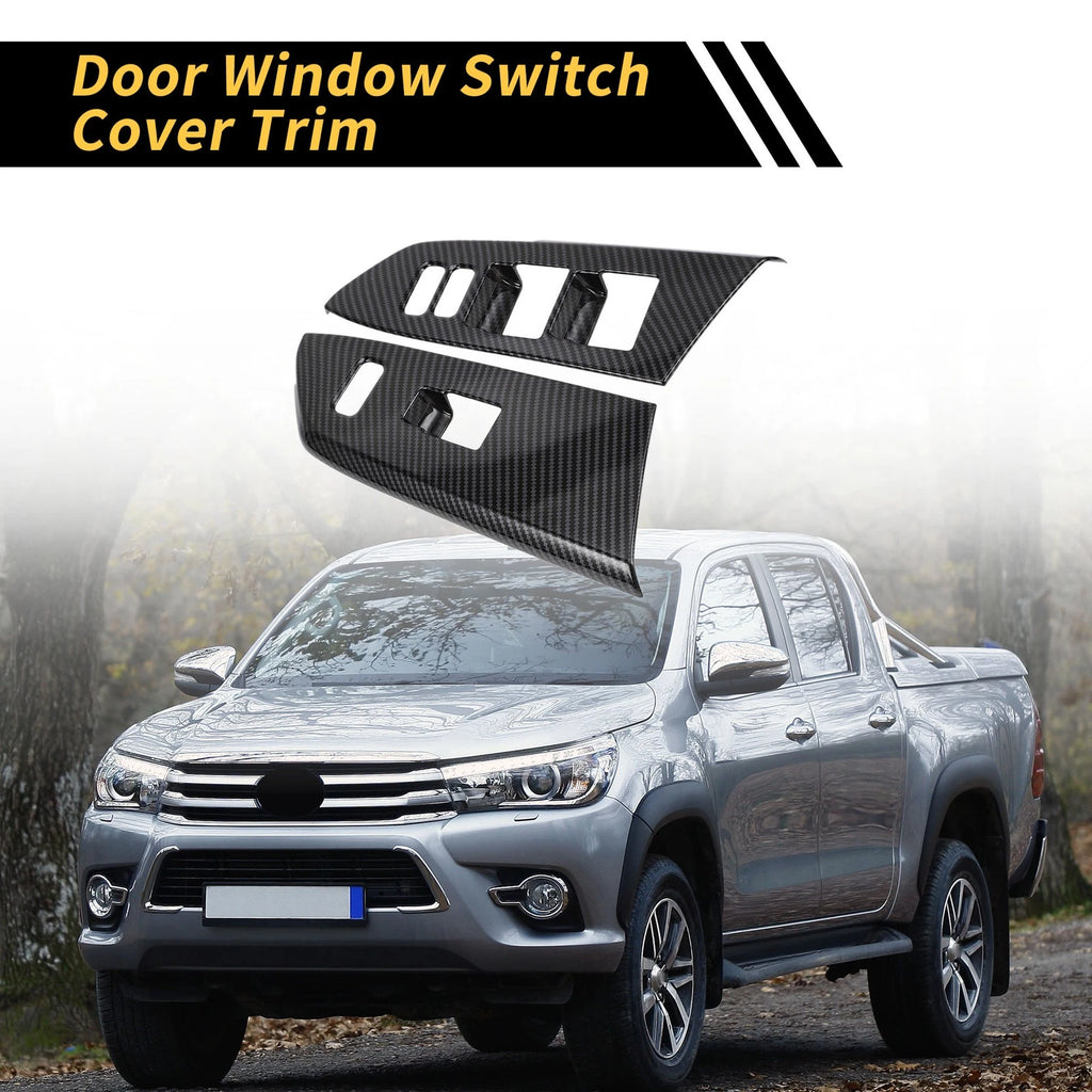 Set of 1 Carbon Fiber Front Door Window Switch Panel for Toyota Tundra (2014–2021)
